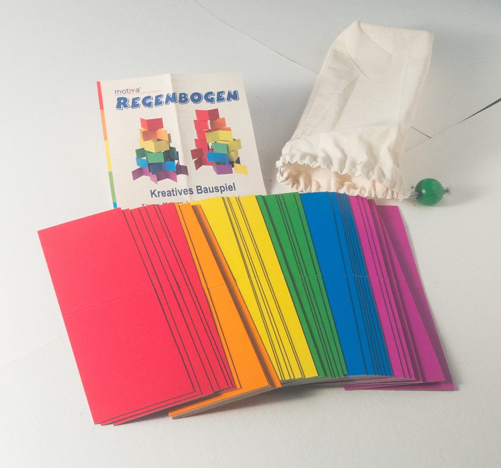 Regenbogen Baukarten 