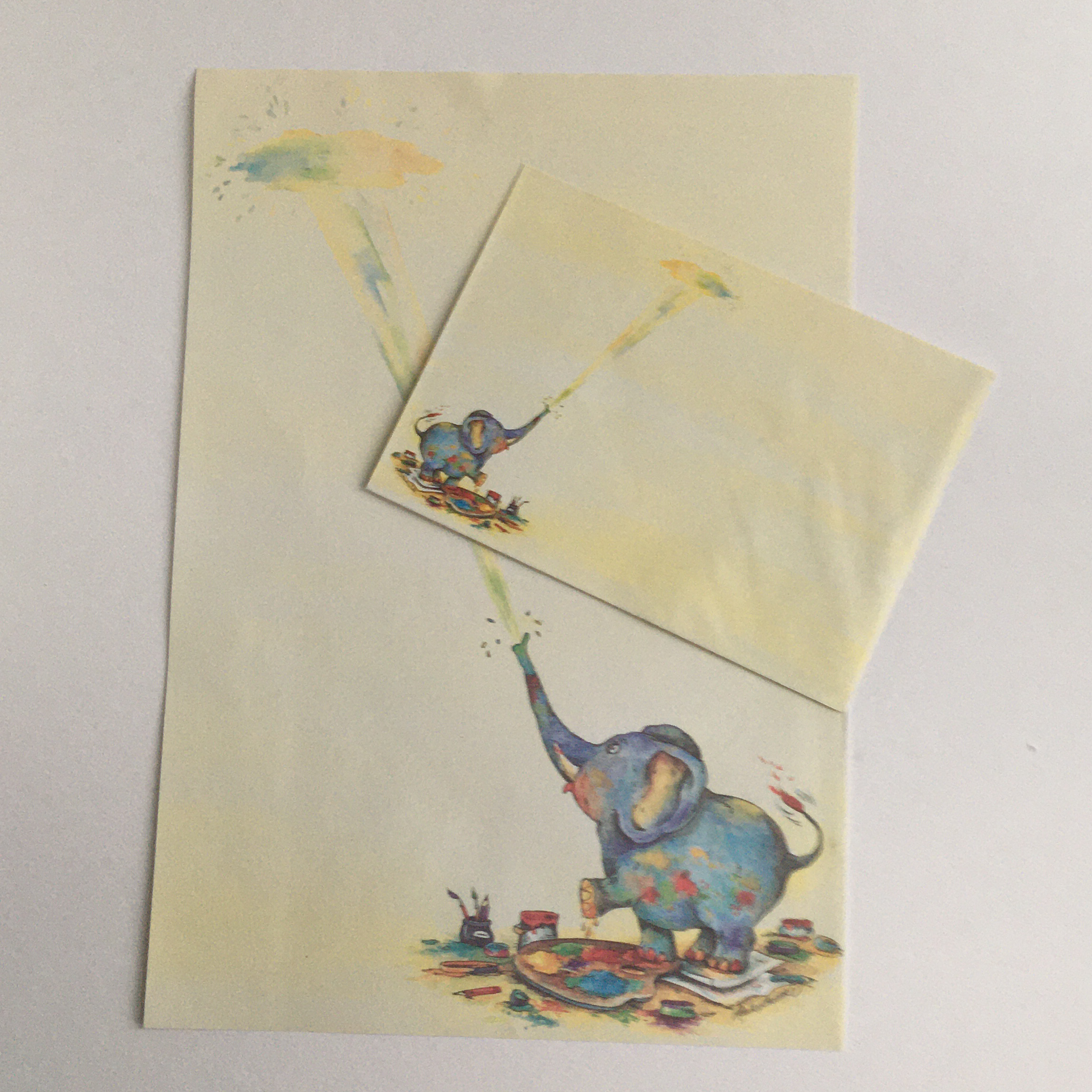Briefpapier DIN A4 mit Umschlägen  Elefant